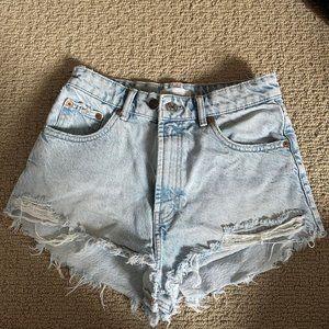 Zara Distressed Denim Shorts - Size 34 EUR / 2 USA